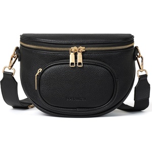 image:imageBOSTANTEN Bum Bag for Women Crossbody Bag with Adjustable Wide StrapFaux Leather Black