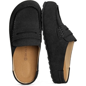 image:imageBOSTANTEN Clogs for Women Wide Width Comfortable Suede Mules with Soft Footbed and Arch Support Cute Slip On Potato Shoes02 Black