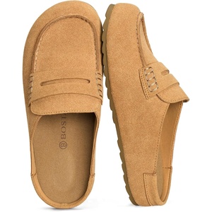 image:imageBOSTANTEN Clogs for Women Wide Width Comfortable Suede Mules with Soft Footbed and Arch Support Cute Slip On Potato Shoes02 Brown