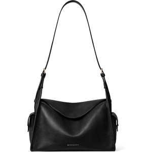 image:imageBOSTANTEN Slouchy Hobo Bag Vegan Leather Cargo Shoulder Purse for WomenBlack