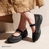 image:imageBOSTANTEN Ballet Sneakers Mary Jane Shoes Breathable Mesh Cushioned SoleBlack