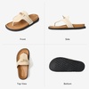 image:imageBOSTANTEN Thong Sandals for Women Wide Width for Comfortable WalkingBeige
