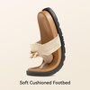 image:imageBOSTANTEN Thong Sandals for Women Wide Width for Comfortable WalkingBeige