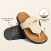 image:imageBOSTANTEN Thong Sandals for Women Wide Width for Comfortable WalkingBeige