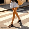 image:imageBOSTANTEN Womens Slide Sandals Comfortable Faux Suede Adjustable StrapsBlack