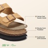 image:imageBOSTANTEN Womens Slide Sandals Comfortable Faux Suede Adjustable StrapsCamel